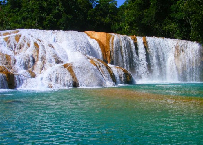 8 legszebb úti cél: Cascadas Agua Azul, Mexikó